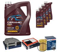 BOSCH Controllo Set 9L MANNOL Ceramic Pro 10W-40 Per Mercedes-Benz