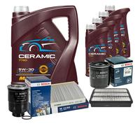 Bosch Controllo Set 9L mannol Ceramica 5W-30 per Toyota Land Cruiser