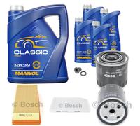 Bosch Controllo Set 9L mannol Classic 10W-40 per Renault Laguna Io