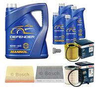 Bosch Controllo Set 9L mannol Defender 10W-40 per Renault Vel Satis 2.2 DCI