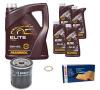 Bosch Controllo Set 9L mannol Elite 5W-40 per Renault 25 B29 Espace, II