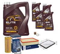 BOSCH Controllo Set 9L MANNOL Elite 5W-40 Per VW LT 28-46 II Kasten 2DX0AE