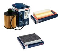 BOSCH Controllo Set Olio Filtro Filtro Aria Filtro Abitacolo Per Fiat 500L 1.3 D