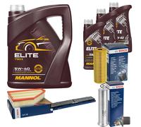 BOSCH Controllo Set Olio Motore 8L MANNOL ELITE 5W-40 Per BMW 1Er E87 120D