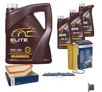 BOSCH Controllo Set Olio Motore 8L MANNOL ELITE 5W-40 Per BMW 1Er E87 120D