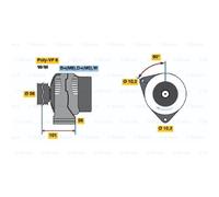 BOSCH Dinamo Alternatore 90A 14V per Mercedes-Benz G-Klasse W461 Sprinter