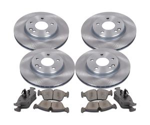 BOSCH Dischi Freno Ventilato Anteriore+Posteriore+Pastiglie per Audi A8 4D2