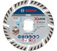 Bosch Disco diamantato Dia-TS X-LOCK 125 x 22,23 x 2 mm Nero
