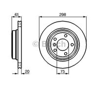 Disco freno BOSCH 0 986 478 426 per BMW 5 (E39) 2.2 2000-2003