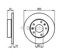 Bosch Disco freno 986478991 anteriore pieno 1 pezzo