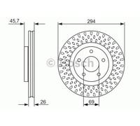 Bosch Disco freno 0 986 479 751 anteriore ventilato 1 pezzo