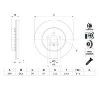 BOSCH Disco freno BMW 2,0 3,0 34106880073 34108853555 34116860909 34118831822