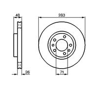 BOSCH Disco freno CITROËN PEUGEOT VAUXHALL 2,0 1,5 3554083 4246F4 9675223380