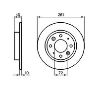 BOSCH Disco freno KIA 1,8 2,0 OK9AA26251 0K9AA26251 0K9AA26251A 0K9AA26251B