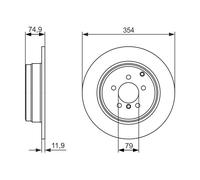 BOSCH Disco freno LAND ROVER 4,4 2,9 SDB000211