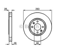 Bosch Disco freno 0 986 478 831, anteriore, ventilato, altamente carbonizzato, 1 pezzo