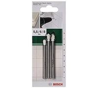 Bosch DIY 2609255590 Set di 3 punte da trapano per piastrelle, 5,5 x 70 mm, 6 x 80 mm, 8 x 80 mm