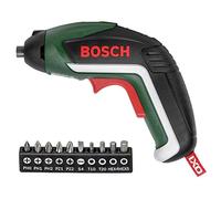 Bosch DIY Tools Set da cacciavite a Batteria IXO (Testa ad Angolo, Testa Eccentrica, 10 cacciaviti, caricatore USB, scatola schiuma, 3,6 V, 1,5 Ah), Nero/Verde