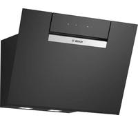 Bosch DWJ67FN60, cappa aspirante, serie 4, larghezza 60 cm, prodotto in Germania, motore silenzioso ed efficiente, controllo sul piano cottura, vetro trasparente nero