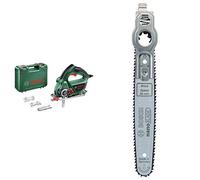 Bosch Easycut 50 Sega, 500 Watt, Tecnologia Nanoblade, Profondità di Taglio in Legno 50 mm, in Valigetta + 2609256d86 Lama con Tecnologia Nanoblade, Wood Speed 65