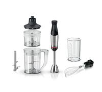 Bosch, ErgoMaster Serie 6, motore raffreddato ad aria da 1000 watt, variatore di velocità, sistema di miscelazione QuattroBlade Pro, accessori inclusi, MSM6M652