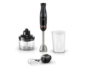 Bosch ErgoMaster Series 4 MSM4B624GB - Frullatore a mano 3 in 1, velocità controllata dalla pressione, con doppia frusta, mini tritatutto e bicchiere per precipitati, lama in acciaio inox, motore da