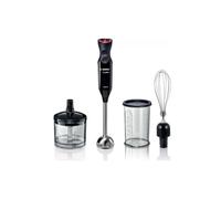 Bosch ErgoMixx MS61B6150 - Frullatore a immersione, 1000 W, 12 velocità + turbo, blocco di sicurezza, mini mixer 0,50 l, misurino 0,6 l, in acciaio inox, inserto marmorizzato, colore: Nero