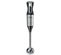 Bosch ErgoMixx Style MS6CM6155, frullatore a immersione, tritatutto universale, bicchiere dosatore e frusta, 4 lame, design ergonomico, 12 livelli più turbo, 1000 W, acciaio inox
