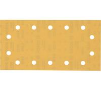 Bosch Professional 50x Carte abrasive Expert C470 con 14 fori (per Legno duro, Vernice su legno, 115x230 mm, Grana 400, accessorio Levigatrice orbitale)
