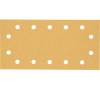 Bosch Professional 50x Carte abrasive Expert C470 con 14 fori (per Legno duro, Vernice su legno, 115x230 mm, Grana 80, accessorio Levigatrice orbitale)