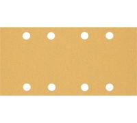 Bosch Professional 50x Carte abrasive Expert C470 con 8 fori (per Legno duro, Vernice su legno, 93x186 mm, Grana 80, accessorio Levigatrice orbitale)