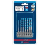 Bosch EXPERT HEX-9 Set di punte per trapano multicostruzioni Ø 3-4-5-5-6-6-8-8 mm