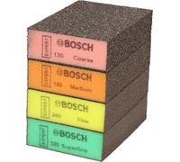 Bosch Expert S471-20 spugne abrasive standard (per vernice su legno, legno tenero, Ø 69 x 97 x 26 mm, grossolana/media/fine/superfine, accessori professionali per levigatura a mano)