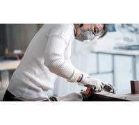 Bosch EXPERT S473 Flex - Blocco abrasivo (per vernice su legno, legno tenero, Ø 98 x 120 x 13 mm, medio/fine/superfine, accessori professionali per levigatura a mano)