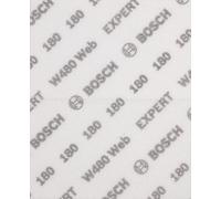 Bosch EXPERT W480 Web - 2 fogli abrasivi a mano 1/4 (per legno duro, colore su legno, Ø 115 x 140 mm, grana 180, accessori professionali per levigatura a mano)