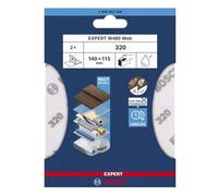 Bosch EXPERT W480 Web - 2 fogli abrasivi a mano 1/4 (per legno duro, colore su legno, Ø 115 x 140 mm, grana 320, accessori professionali per levigatura a mano)
