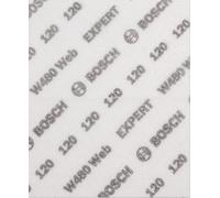 Bosch EXPERT W480 Web - 2 fogli abrasivi a mano 1/4 (per legno duro, colore su legno, Ø 115 x 140 mm, grana 120, accessori professionali per levigatura a mano)