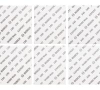 Bosch EXPERT W480 Web - Set di 6 fogli abrasivi a mano 1/4 (per legno duro, colore su legno, Ø 115 x 140 mm, grana 2 x 120, 2 x 180, 1 x 240, 1 x 320, accessori professionali per levigatura a mano)