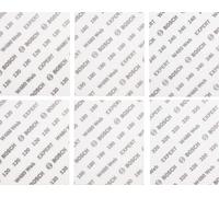 Bosch EXPERT W480 Web - Set di 6 fogli abrasivi a mano 1/4 (per legno duro, colore su legno, Ø 115 x 140 mm, grana 2 x 120, 2 x 180, 1 x 240, 1 x 320, accessori professionali per levigatura a mano)