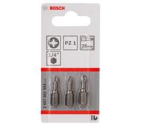 Bosch Extra Duro PZ1 Cacciaviti 25Mm Confezione Da 3 Numero Di Parte 2607001554
