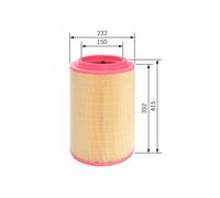 BOSCH F 026 400 073 Filtro aria per IRISBUS,IVECO