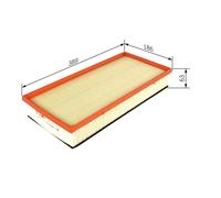 BOSCH F 026 400 182 Filtro aria per AUDI,PORSCHE,VW