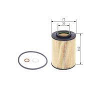 BOSCH filtro olio F026407061 cartuccia diametro 72 altezza 109,5 mm