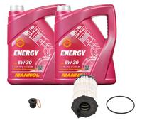 Bosch Filtro 10 L mannol 5W-30 Energia per Audi A5 S5 Quattro A6 Avant S6 4.2