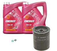 Bosch Filtro 10 L mannol 5W-30 Energia per Toyota Land Cruiser 3.0 D-4D 2.4 Td