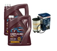 Bosch Filtro 10L mannol Ceramica 5W-40 per Audi A5 S5 Quattro A6 Avant S6 4.2