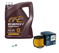 Bosch Filtro 5 L mannol Energy Premium 5W-30 per Toyota Auris 1.8 Hybrid 1.6