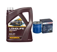 Bosch Filtro 5L mannol Longlife 504/507 5W-30 per Lancia Phedra 179 2.0 Fiat