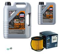 Bosch Filtro 6 L Liqui Moly Top Tec 4200 5W-30 per Toyota Auris 1.8 Hybrid 1.6