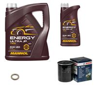Bosch Filtro 6 L mannol Energia Ultra JP 5W-20 per Honda Jazz II 1.2i-DSI Cr-V